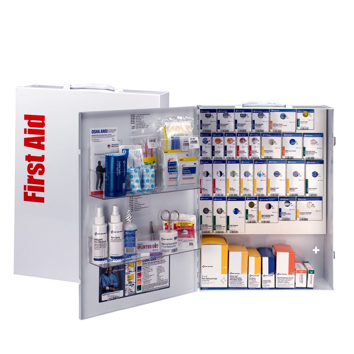 First Aid Only 150 Person XL Metal SmartCompliance Cabinet Without Medications 90829 First Aid Only 150 Person XL Metal SmartCompliance Cabinet Without Medications 90829